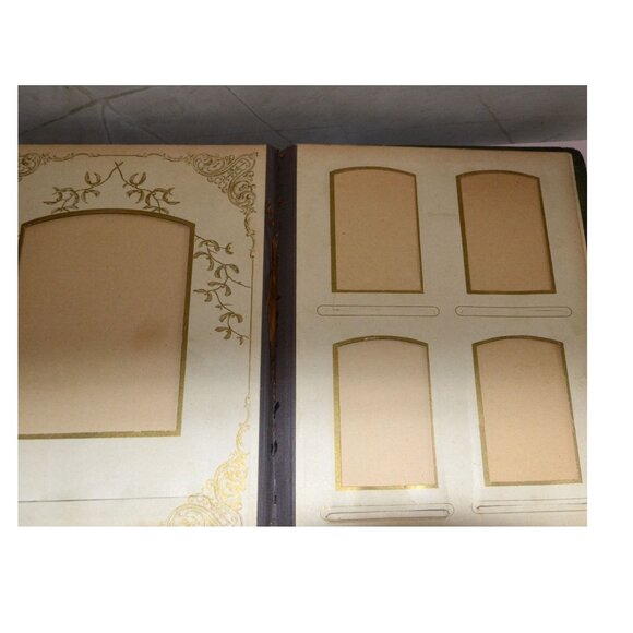Victorian Photo Album With Antique Photogaphs Embossed Cover & Ornate Clasp” - Picture 14 of 14